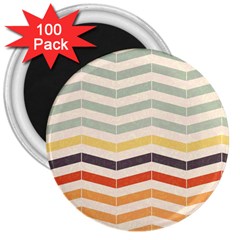 Abstract Vintage Lines 3  Magnets (100 Pack) by Simbadda