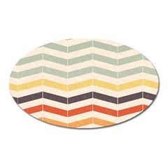 Abstract Vintage Lines Oval Magnet by Simbadda