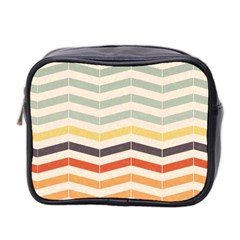 Abstract Vintage Lines Mini Toiletries Bag 2-side by Simbadda