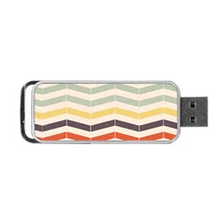 Abstract Vintage Lines Portable Usb Flash (one Side) by Simbadda