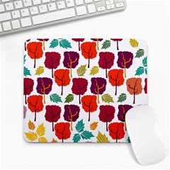 Colorful Trees Background Pattern Large Mousepads by Simbadda