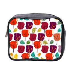 Colorful Trees Background Pattern Mini Toiletries Bag 2-side by Simbadda