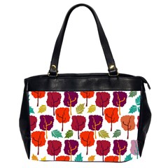 Colorful Trees Background Pattern Office Handbags (2 Sides)  by Simbadda