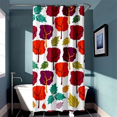 Colorful Trees Background Pattern Shower Curtain 36  X 72  (stall)  by Simbadda