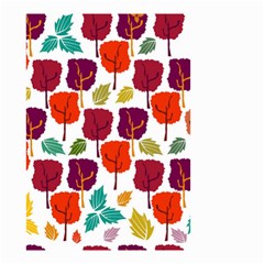 Colorful Trees Background Pattern Small Garden Flag (two Sides) by Simbadda