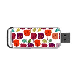 Colorful Trees Background Pattern Portable Usb Flash (one Side) by Simbadda