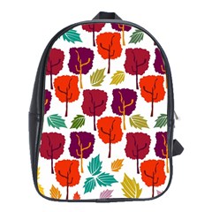 Colorful Trees Background Pattern School Bags (xl)  by Simbadda