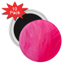 Very Pink Feather 2 25  Magnets (10 Pack)  by Simbadda