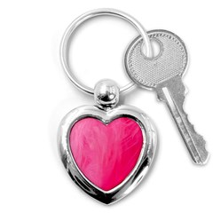 Very Pink Feather Key Chains (heart)  by Simbadda