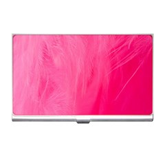 Very Pink Feather Business Card Holders by Simbadda