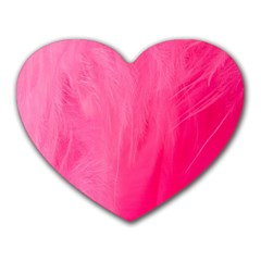 Very Pink Feather Heart Mousepads by Simbadda