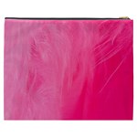 Very Pink Feather Cosmetic Bag (XXXL)  Back