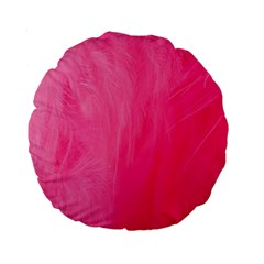 Very Pink Feather Standard 15  Premium Round Cushions by Simbadda