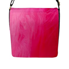 Very Pink Feather Flap Messenger Bag (l)  by Simbadda