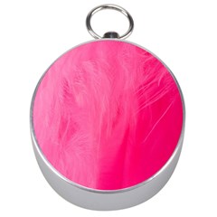 Very Pink Feather Silver Compasses by Simbadda