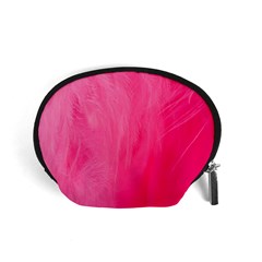 Very Pink Feather Accessory Pouches (small)  by Simbadda