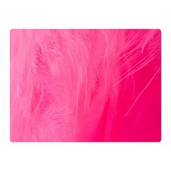 Very Pink Feather Double Sided Flano Blanket (mini)  by Simbadda