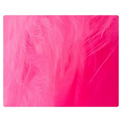 Very Pink Feather Double Sided Flano Blanket (medium)  by Simbadda