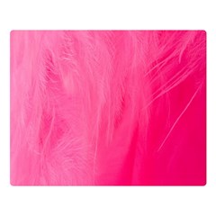 Very Pink Feather Double Sided Flano Blanket (large)  by Simbadda