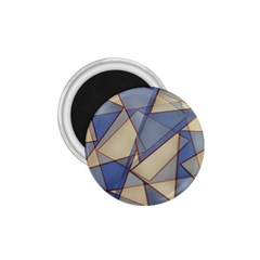 Blue And Tan Triangles Intertwine Together To Create An Abstract Background 1 75  Magnets by Simbadda