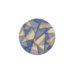 Blue And Tan Triangles Intertwine Together To Create An Abstract Background Golf Ball Marker (10 Pack) by Simbadda