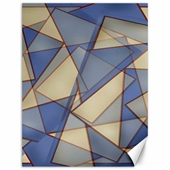 Blue And Tan Triangles Intertwine Together To Create An Abstract Background Canvas 12  X 16   by Simbadda