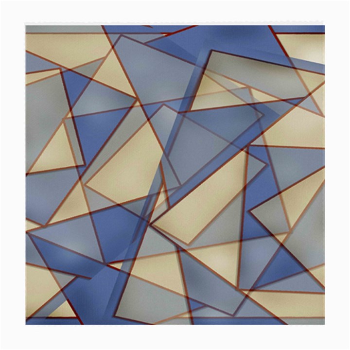 Blue And Tan Triangles Intertwine Together To Create An Abstract Background Medium Glasses Cloth