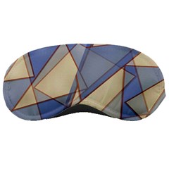 Blue And Tan Triangles Intertwine Together To Create An Abstract Background Sleeping Masks by Simbadda