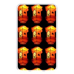 Paper Lanterns Pattern Background In Fiery Orange With A Black Background Memory Card Reader by Simbadda