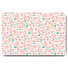 Geometric Abstract Triangles Background Large Doormat  by Simbadda