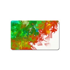 Digitally Painted Messy Paint Background Texture Magnet (name Card) by Simbadda