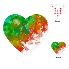 Digitally Painted Messy Paint Background Texture Playing Cards (heart)  by Simbadda