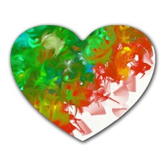 Digitally Painted Messy Paint Background Texture Heart Mousepads by Simbadda