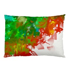 Digitally Painted Messy Paint Background Texture Pillow Case by Simbadda