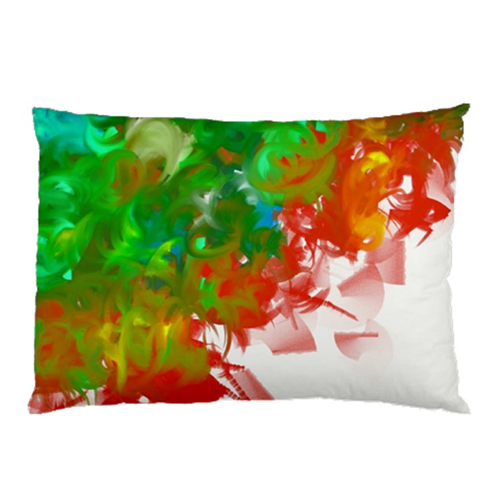 Digitally Painted Messy Paint Background Texture Pillow Case