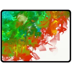 Digitally Painted Messy Paint Background Texture Fleece Blanket (large)  by Simbadda