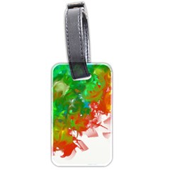 Digitally Painted Messy Paint Background Texture Luggage Tags (two Sides) by Simbadda