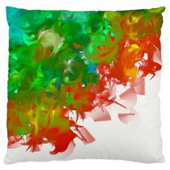 Digitally Painted Messy Paint Background Texture Large Cushion Case (two Sides) by Simbadda