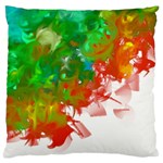 Digitally Painted Messy Paint Background Texture Large Cushion Case (Two Sides) Front