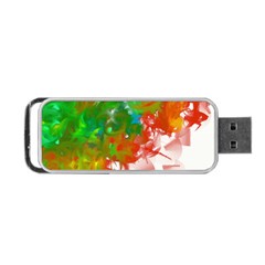 Digitally Painted Messy Paint Background Texture Portable Usb Flash (two Sides) by Simbadda