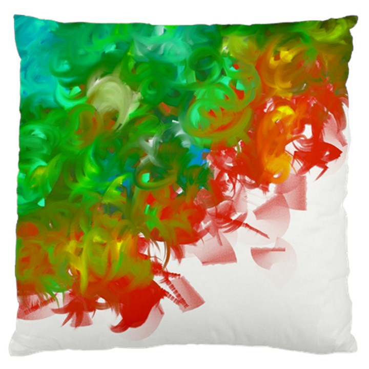 Digitally Painted Messy Paint Background Texture Standard Flano Cushion Case (One Side)