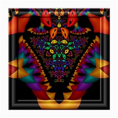 Symmetric Fractal Image In 3d Glass Frame Medium Glasses Cloth by Simbadda