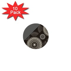 Abstract Mandala Background Pattern 1  Mini Buttons (10 Pack)  by Simbadda