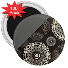 Abstract Mandala Background Pattern 3  Magnets (100 Pack) by Simbadda