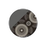 Abstract Mandala Background Pattern Rubber Coaster (Round)  Front