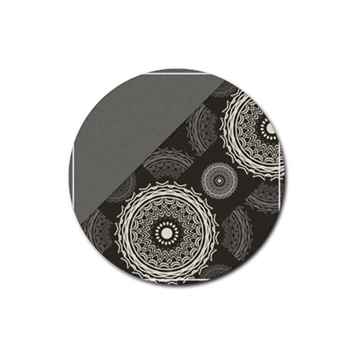 Abstract Mandala Background Pattern Rubber Coaster (Round) 