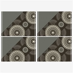 Abstract Mandala Background Pattern Belt Buckles by Simbadda