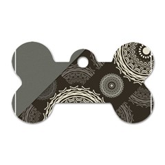 Abstract Mandala Background Pattern Dog Tag Bone (two Sides) by Simbadda