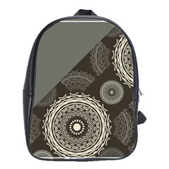 Abstract Mandala Background Pattern School Bags(large)  by Simbadda