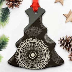 Abstract Mandala Background Pattern Christmas Tree Ornament (two Sides) by Simbadda